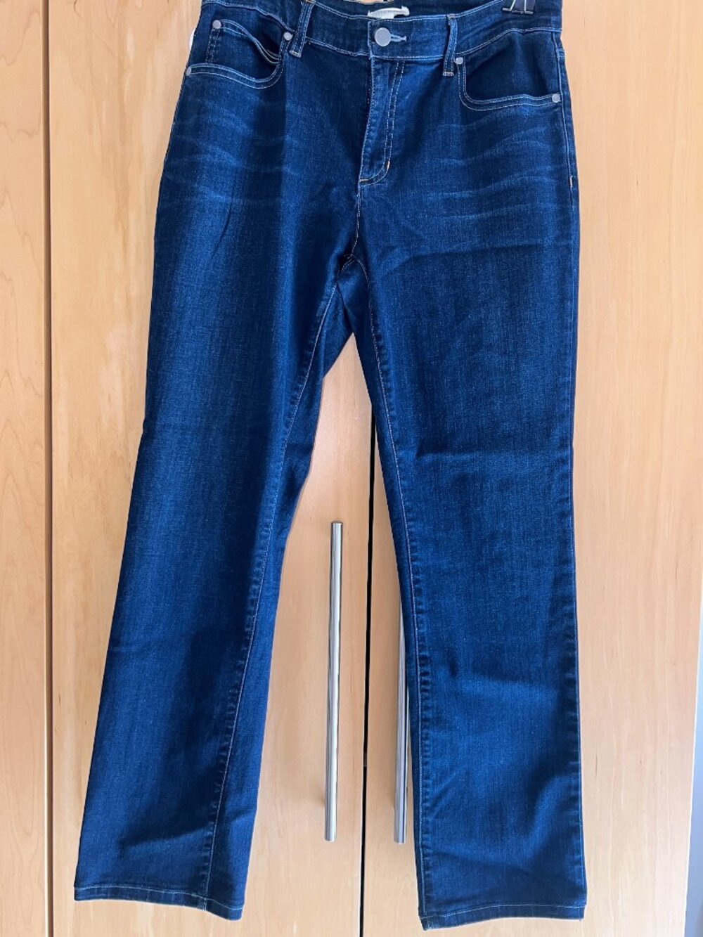 Eileen Fisher dark wash jeans, straight leg, size 8